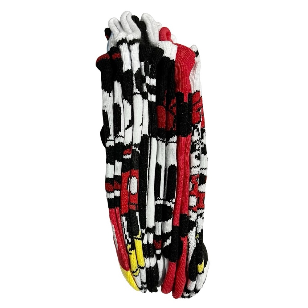 Disney Mickey and Friends No-Show Socks Women’s Size 4-10 White Black 6 Pair - Picture 5 of 5